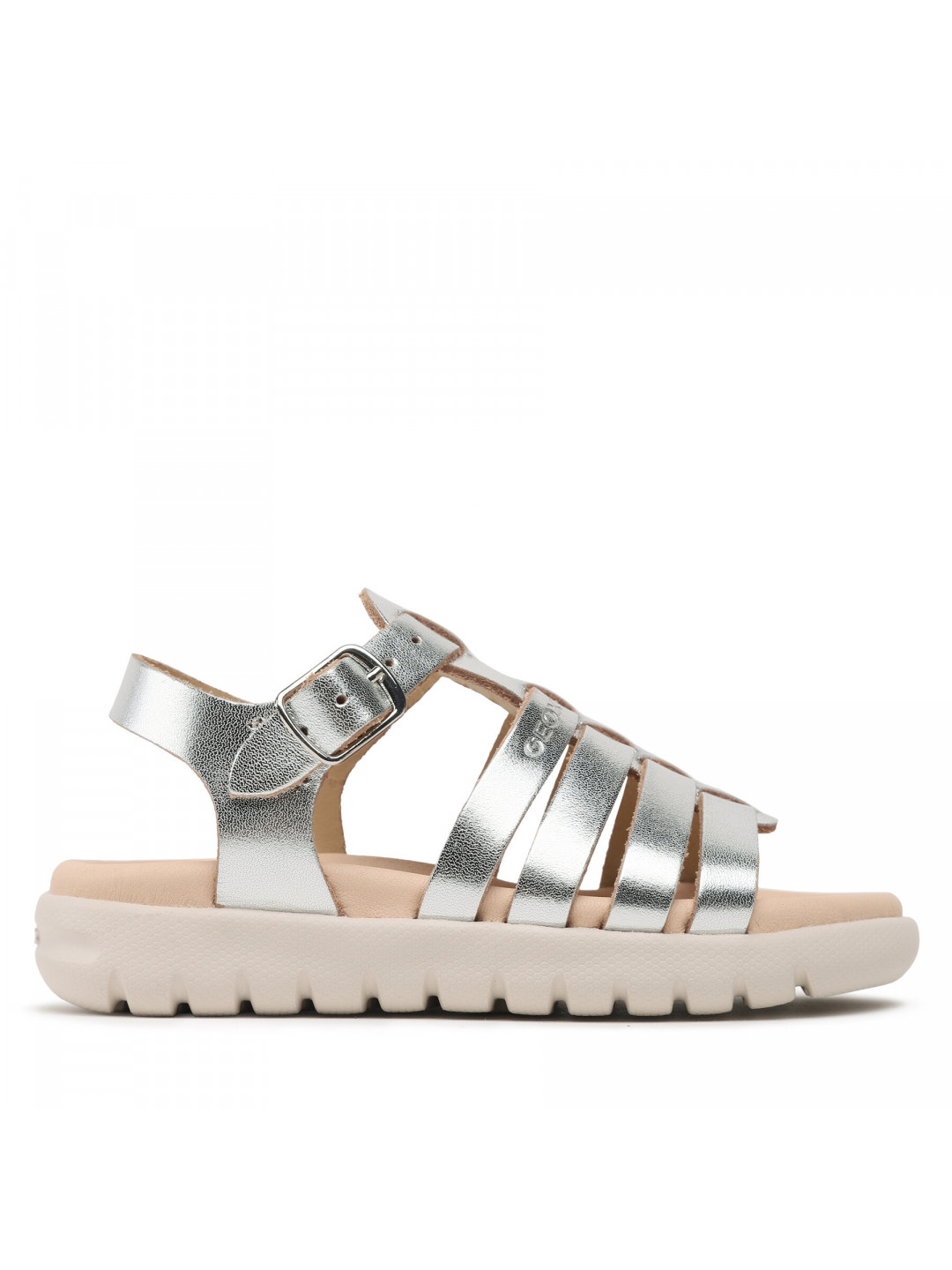 Sandály Geox J Sandal Soleima Gir J35GSB000CFC1007 M Stříbrná